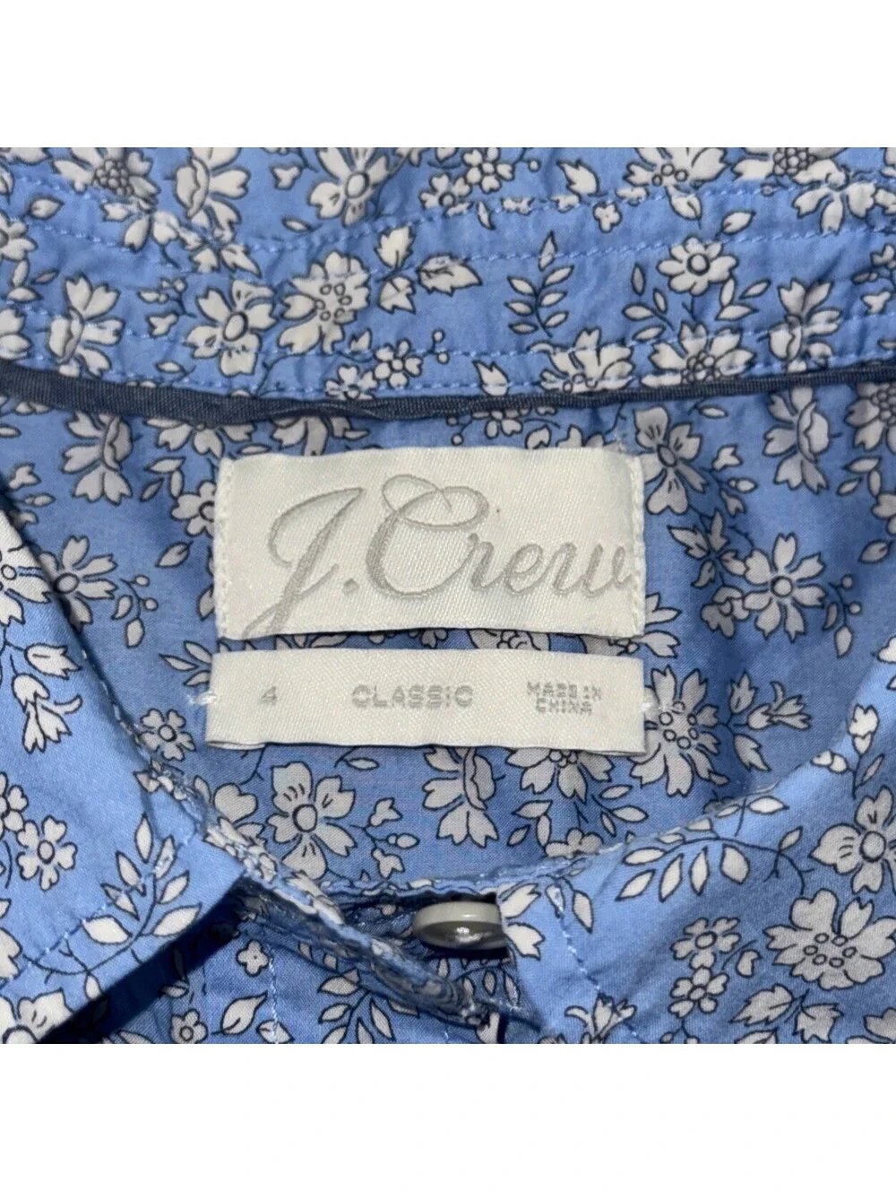 J.CREW Classic-Fit Cotton Short-Sleeve Shirt in Liberty® Capel Floral Blue-4